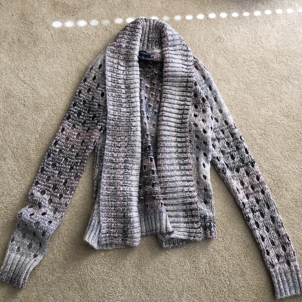 American Eagle Stitched Open Cardigan
